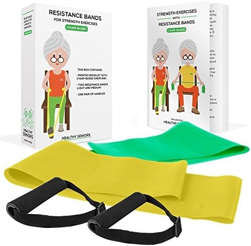 Best Resistance Straps Healthy Seniors Chair Exercise Program with Two Resistance Bands